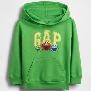GAP Boys Size 4 New Sesame Street Relaxed Logo Hoodie